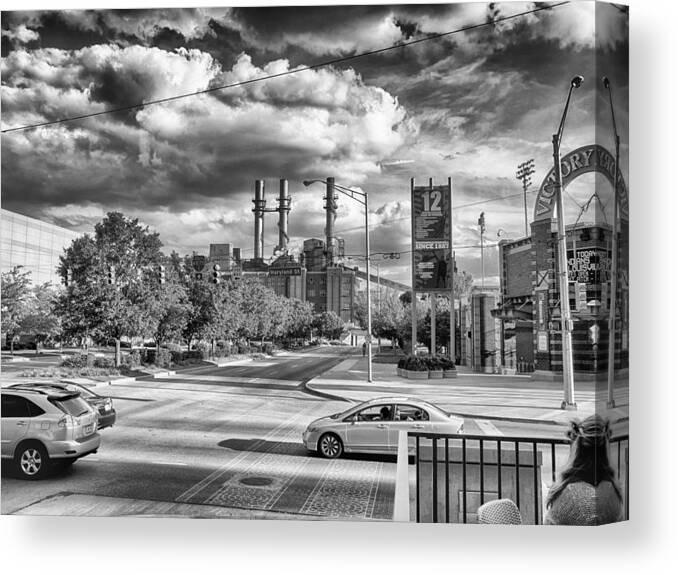 Indianapolis Canvas Print featuring the photograph The Power Station by Howard Salmon