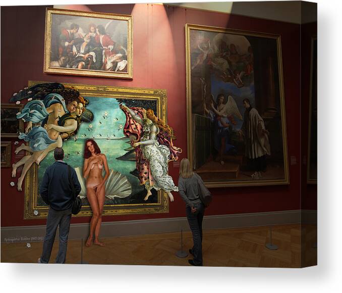 Botticelli Canvas Print featuring the photograph The Recurrent Birth Of Venus by Aleksander Rotner