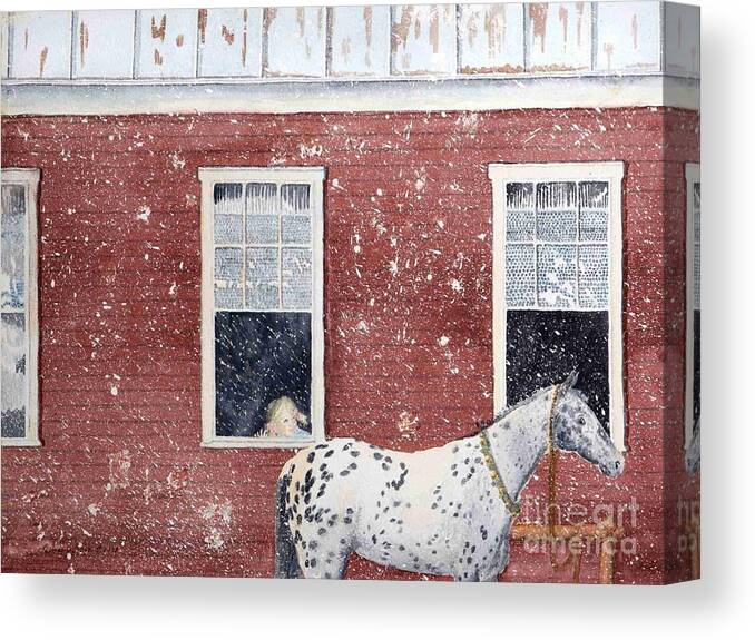 Horses Canvas Print featuring the painting The Ride Home by LeAnne Sowa