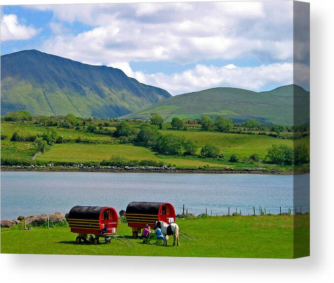 Ireland Canvas Print featuring the photograph Ireland -- The Traveling People by Jim McCullaugh