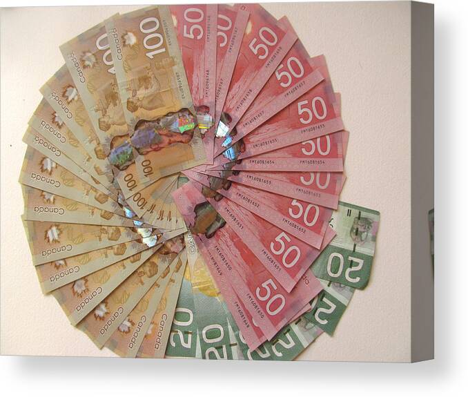 Money Canvas Print featuring the photograph The Wheel Of Fortune by Alfred Ng