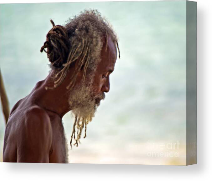 Fisherman Canvas Print featuring the photograph Thinking Fisherman by PatriZio M Busnel