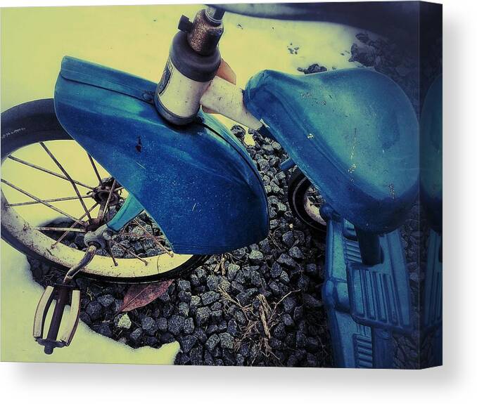 Tricycle Canvas Print featuring the digital art Three-wheeler by Olivier Calas
