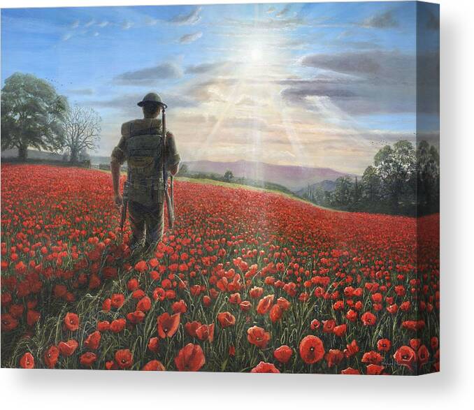 Landscape Canvas Print featuring the painting Tommy by Richard Harpum