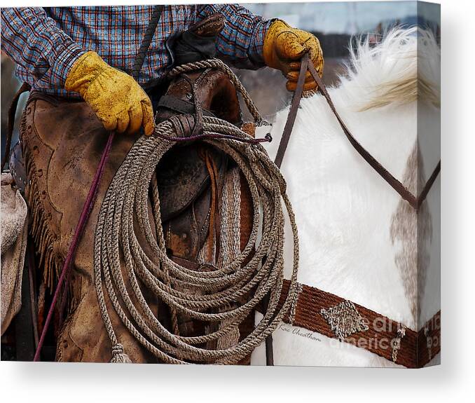 Cowboy Canvas Print featuring the photograph Tools of the Trade by Kae Cheatham