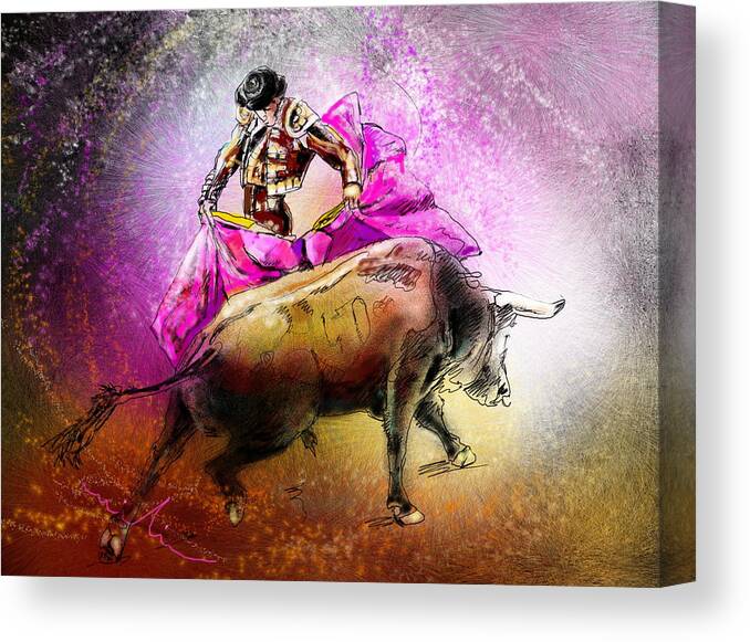 Animals Canvas Print featuring the painting Toroscape 38 by Miki De Goodaboom