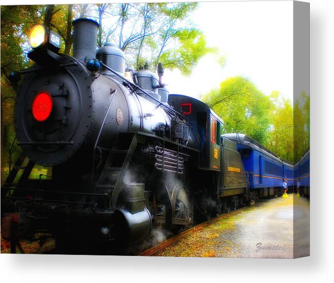 Train Canvas Print featuring the photograph Train in Fall by David Zumsteg