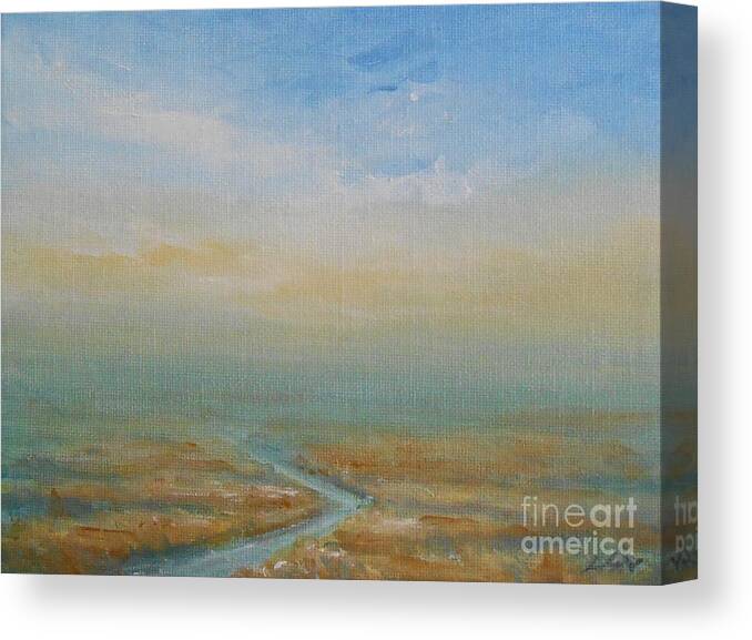 Skyscape Canvas Print featuring the painting Turning Point by Jane See