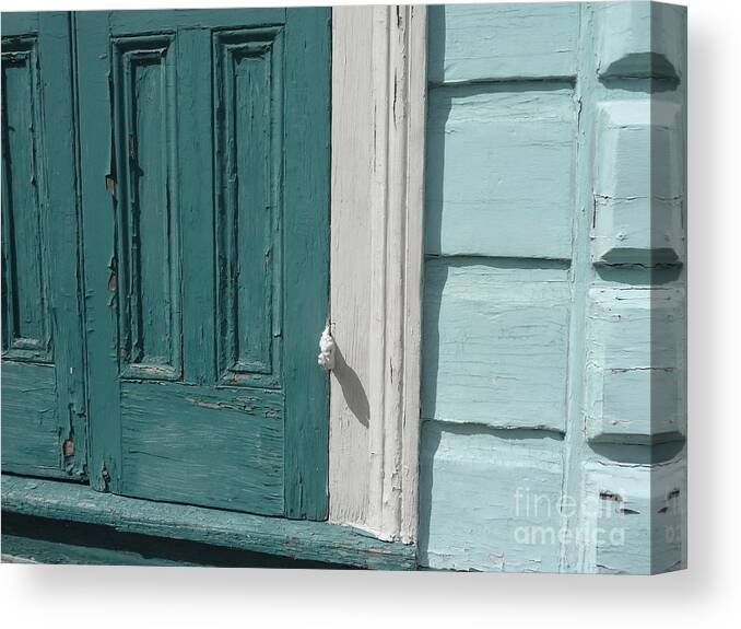 Turquoise Canvas Print featuring the photograph Turquoise Door by Valerie Reeves