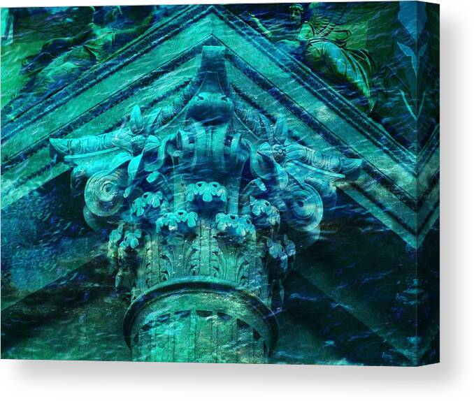 Ancient Architecture Canvas Print featuring the photograph Underwater Ancient Beautiful creation by Lilia D