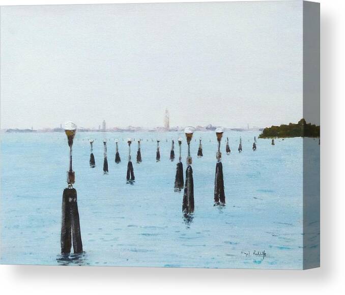 Seascape Canvas Print featuring the painting Serenity of Venice by Nigel Radcliffe