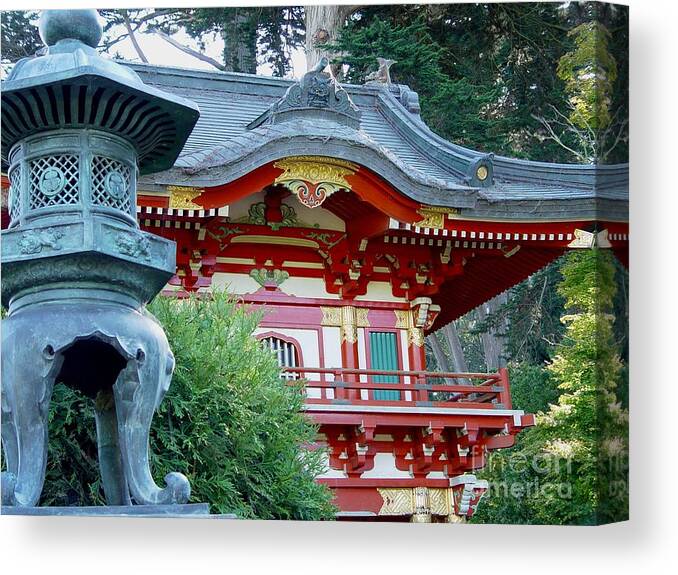 Japanese Tea Garden Canvas Print featuring the photograph Visions of Japan by Nancy Bradley