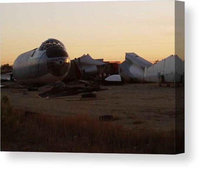 B-36 Canvas Print featuring the photograph Waiting by David S Reynolds