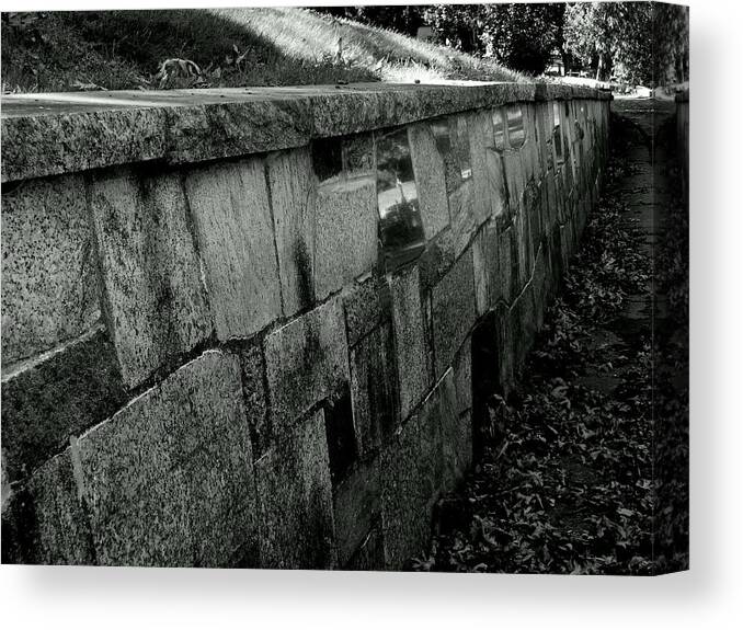 Monochrome Canvas Print featuring the photograph Walled by Wild Thing