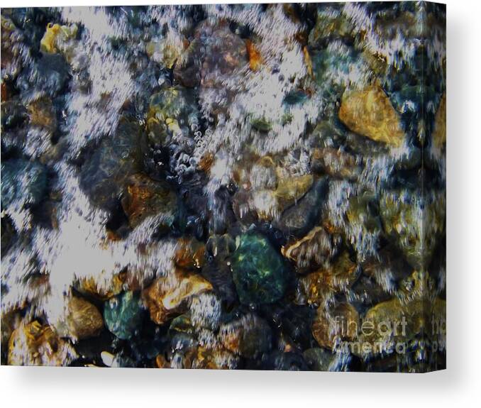 Abstract Canvas Print featuring the photograph Water Bubbles of Kenai Fjords by Brigitte Emme