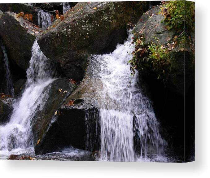 Water Canvas Print featuring the photograph Water Falls 3 by Jean Wolfrum