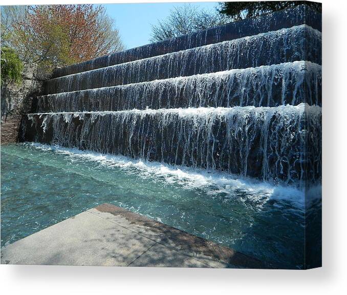 Waterfall Canvas Print featuring the photograph Waterfall Heaven by Emmy Vickers