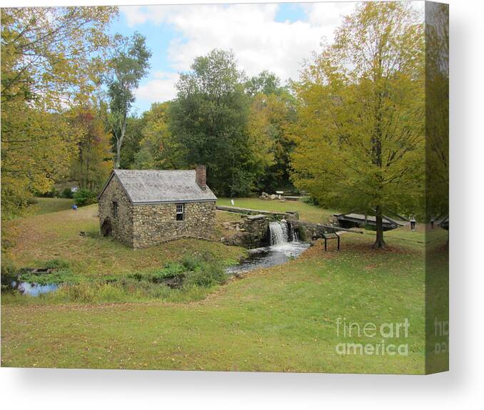 Village Canvas Print featuring the photograph Waterloo Village - Blacksmith Shop by Susan Carella