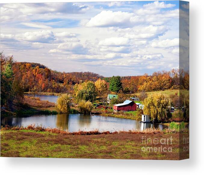 Fall Photos In Faa Canvas Print featuring the photograph West Virginia Farm Landscape in Fall by Kathleen K Parker