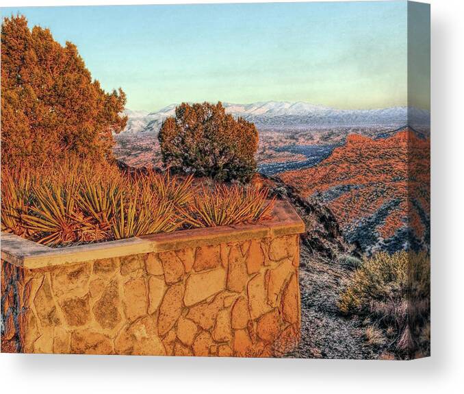 Mountains Canvas Print featuring the photograph White Rock Overlook by Tom DiFrancesca