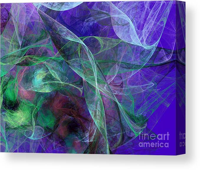 Abstract Canvas Print featuring the digital art Wind Through The Lace by Andee Design