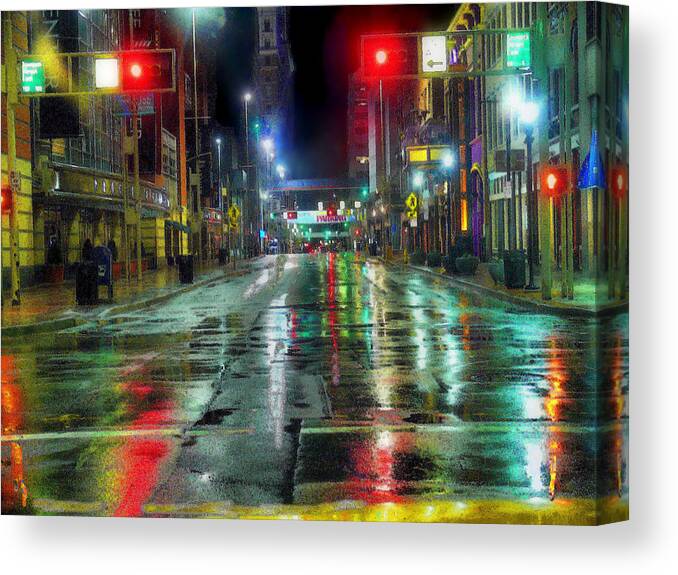 Urban Canvas Print featuring the photograph Winning Streaks by William Griffin