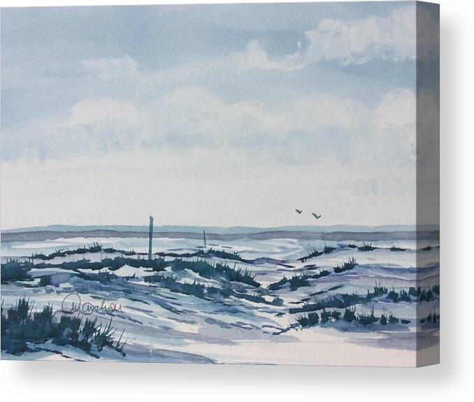 Glenn Marshall Yorkshire Artist Canvas Print featuring the painting Winter on the Moors by Glenn Marshall