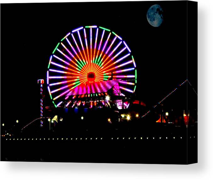 Santa Canvas Print featuring the mixed media Winter Wheel by Tim Anderson