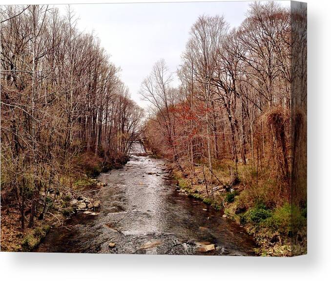 River Canvas Print featuring the photograph Winters Run by Chris Montcalmo