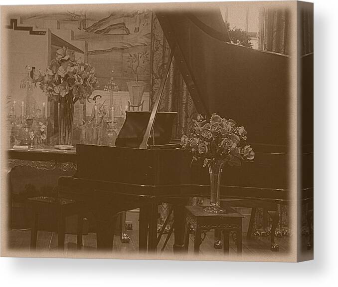 Winterthur Canvas Print featuring the photograph Winterthur - The Piano by Richard Reeve