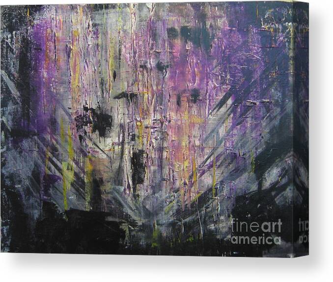 Abstract Canvas Print featuring the painting With a chance of thunderstorms by Lucy Matta