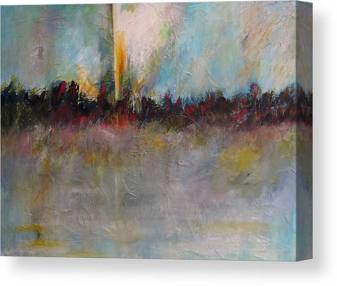 Abstract Canvas Print featuring the painting Wonder by Soraya Silvestri