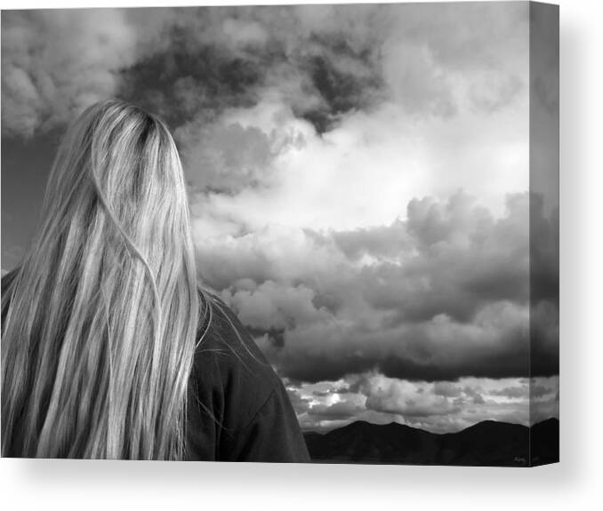 Black And White Canvas Print featuring the photograph Wondering About Tomorrow by Glenn McCarthy Art and Photography