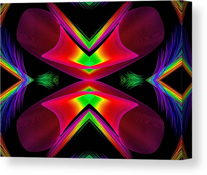 Textures Canvas Print featuring the digital art X by Rick Wicker