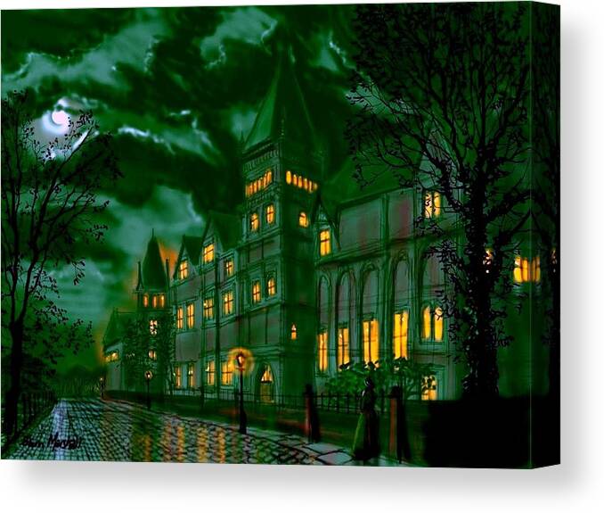 Yorkshire College Canvas Print featuring the painting Yorkshire College by Glenn Marshall