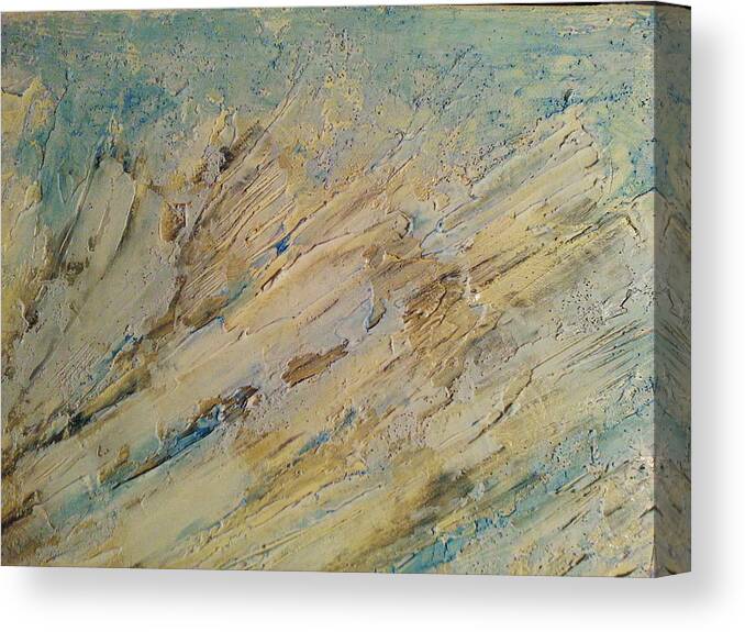 Acryl Paint Ins Structured Canvas Print featuring the painting W3 - richwater by KUNST MIT HERZ Art with heart