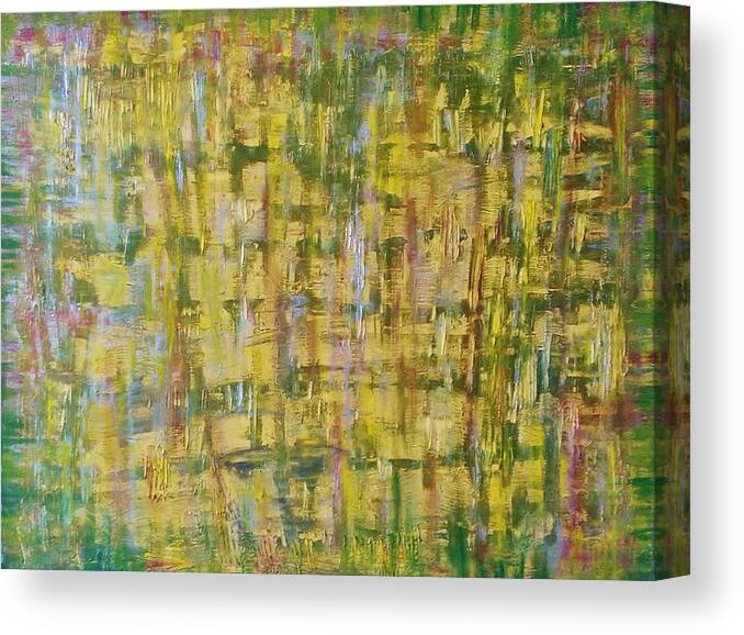 Abstract Painting Canvas Print featuring the painting Z3 - she by KUNST MIT HERZ Art with heart