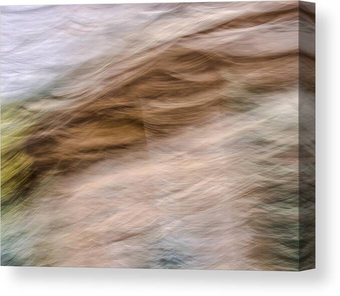 Zion National Park Canvas Print featuring the photograph Zion Fall Abstract by Deborah Hughes