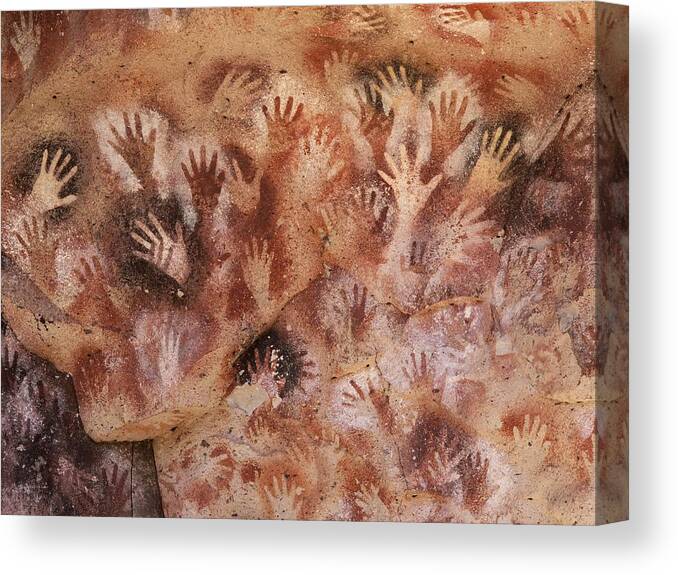 Cueva De Las Manos Canvas Print featuring the photograph Cave Of The Hands, Argentina by Javier Truebamsf