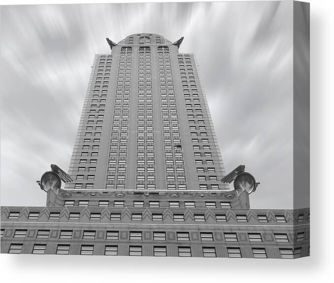 Landmarks Canvas Print featuring the photograph The Chrysler Building 2 by Mike McGlothlen