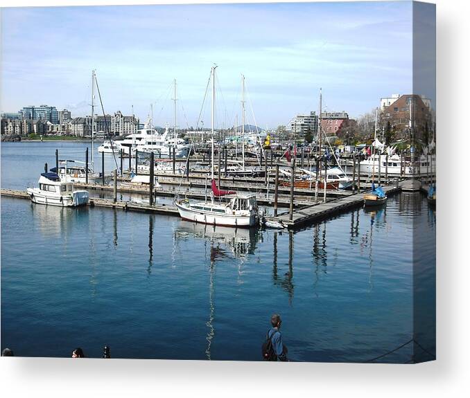 Victoria Canvas Print featuring the photograph Victoria Inner Harbour #1 by Kelly Manning