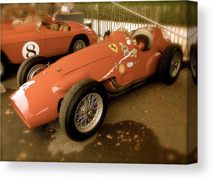 Ollectors Cars Canvas Print featuring the photograph 1952 Ferrari 500 625 by John Colley