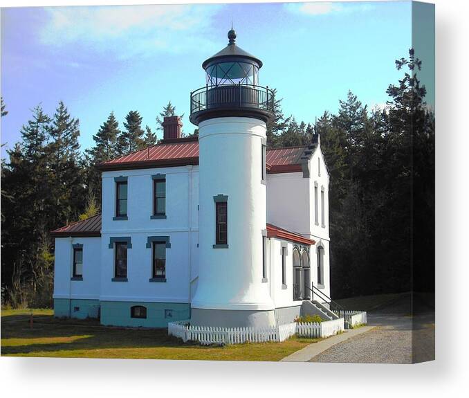 Washington Canvas Print featuring the photograph Admiralty Head Lighthouse by Kelly Manning