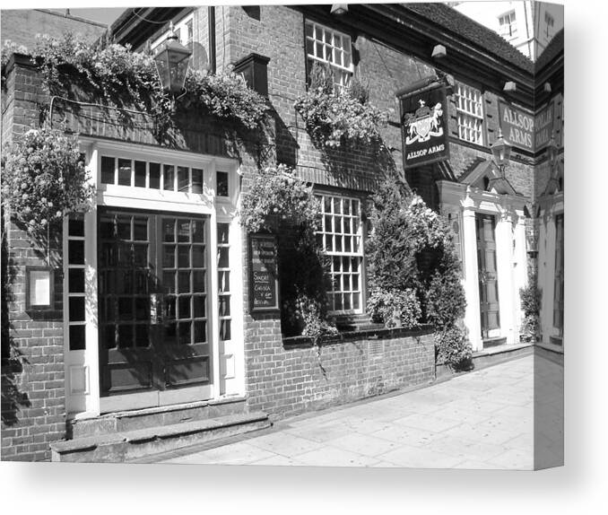 Europe Canvas Print featuring the photograph Allsop Arms Tavern #2 by Joseph Hendrix