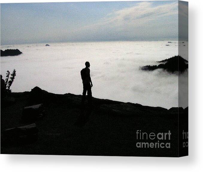 Nature Canvas Print featuring the photograph Above the Clouds by Silvie Kendall