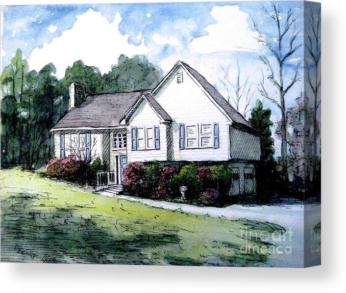 House Canvas Print featuring the painting Anderson Home by Gretchen Allen