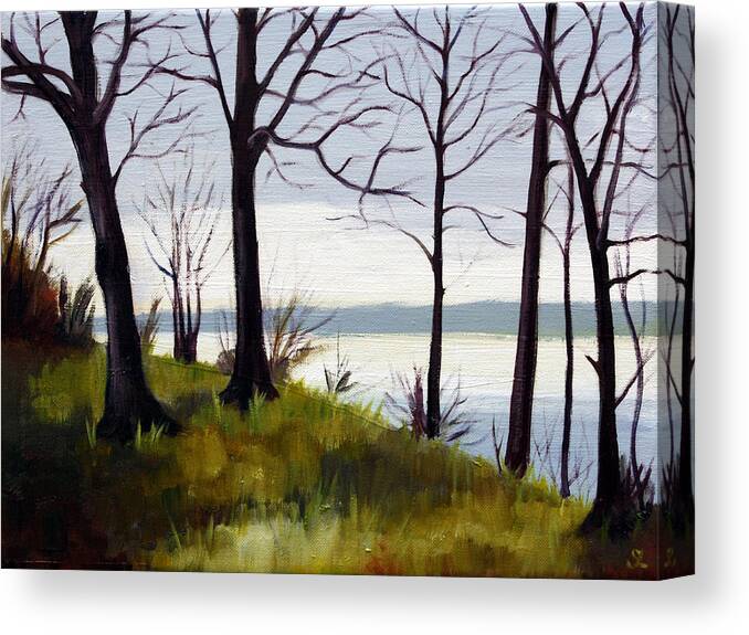 Niagara Canvas Print featuring the painting Another Morning on the River by Sarah Lynch