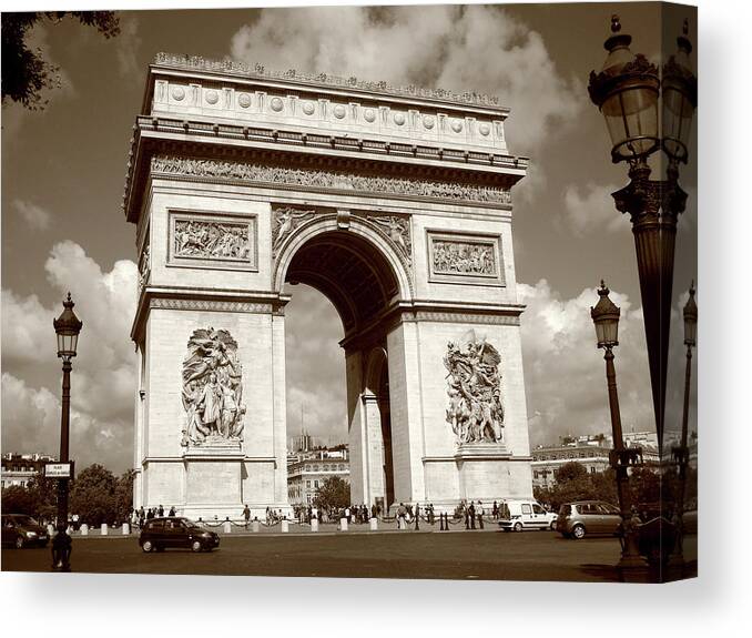 Paris Canvas Print featuring the photograph Arch by Roberto Alamino