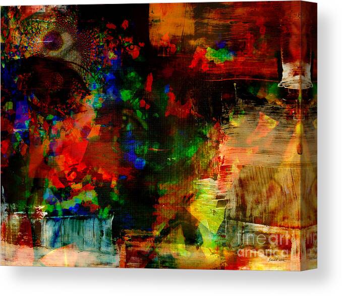 Fania Simon Canvas Print featuring the mixed media Awareness of Life Changing in Abstract by Fania Simon