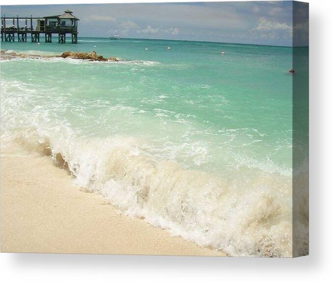 Bahamas Canvas Print featuring the photograph Bahama Waves by Kimberly Perry